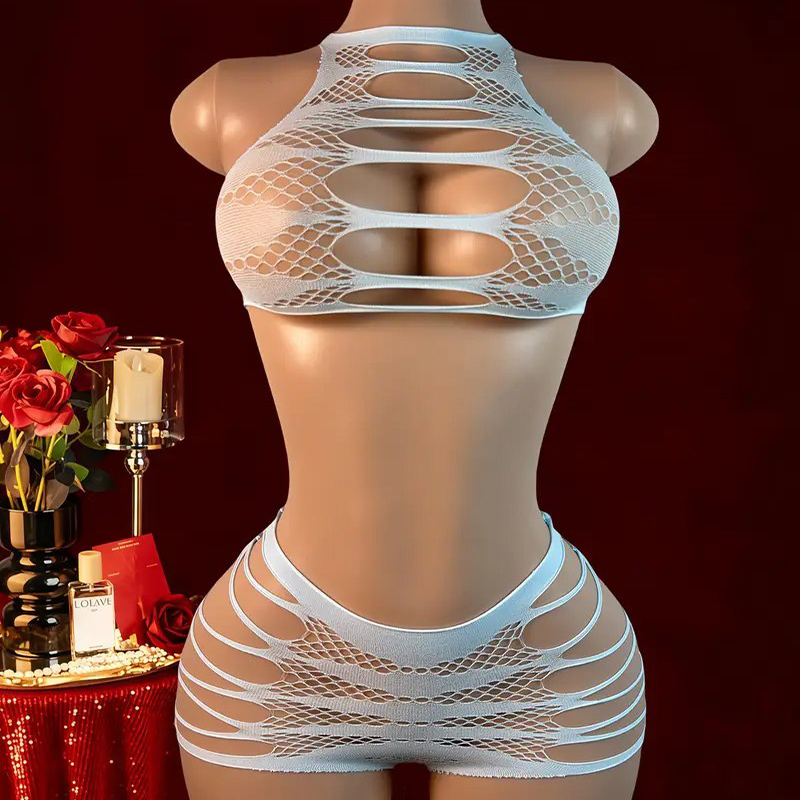 Lencería Sexy + bragas, ropa i - Bodystocking Fishnet reseña y precio